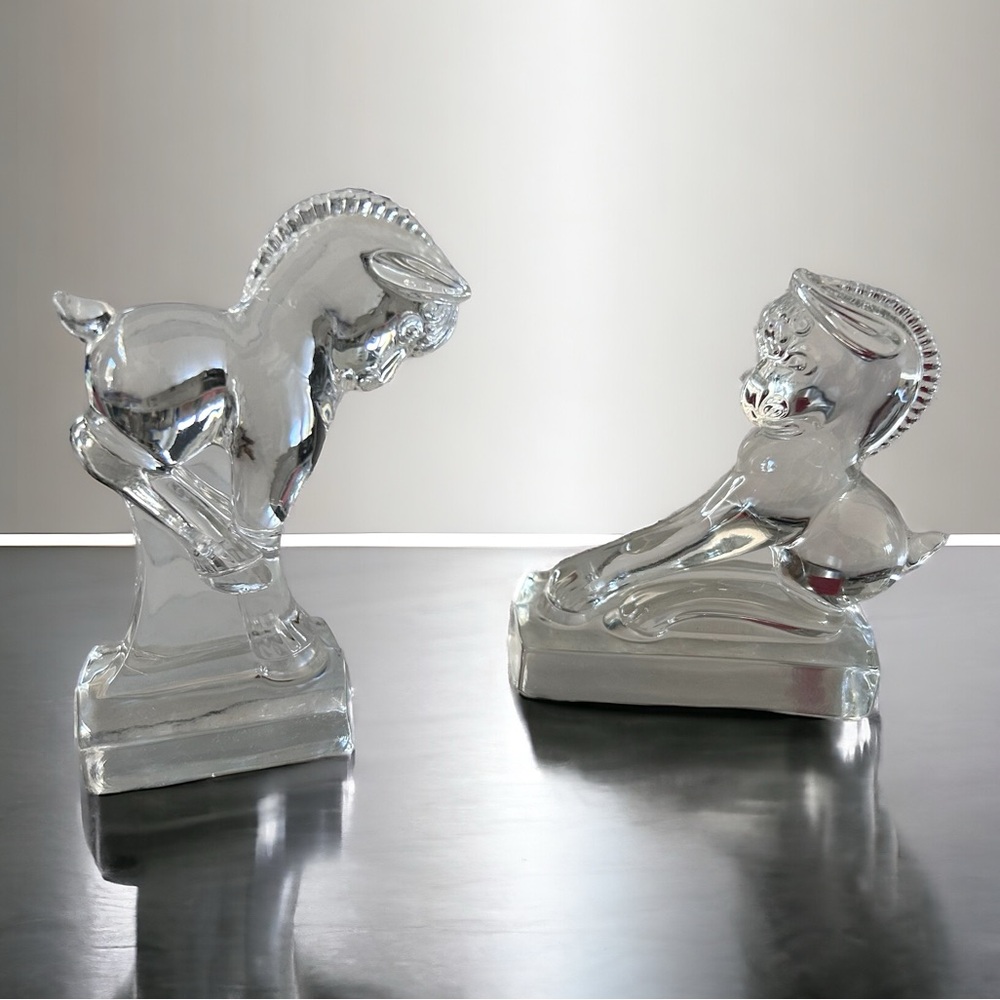 Heisey by Imperial Glass Figurines BALKING & KICKING COLT